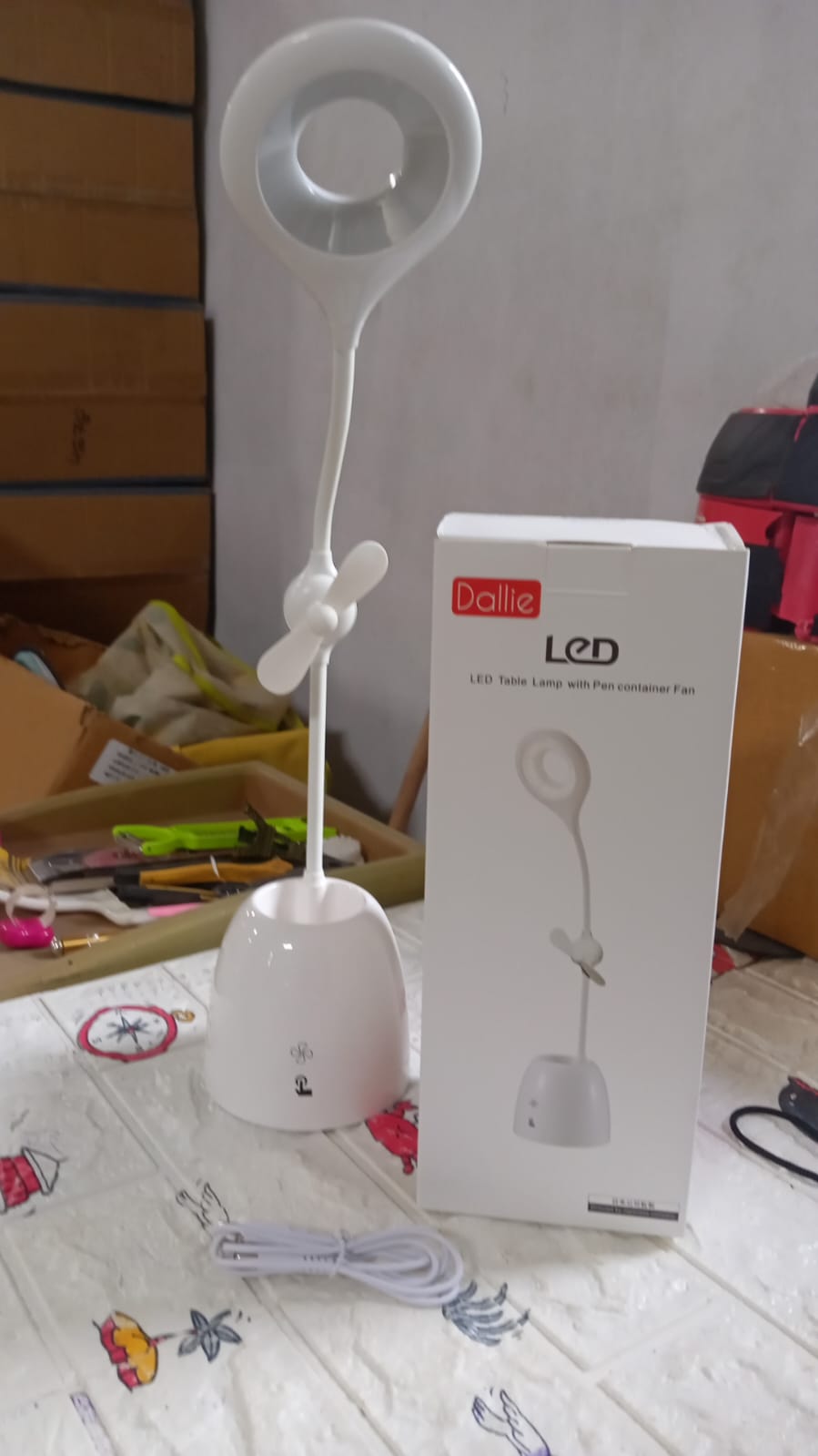6891 Rechargeable LED, LED Desk Lamp with Pen Container Fan, Interior Lighting for Study, Children's Room, Bedroom or Office, Perfect for Emergency, Study, Reading and Home USB Cable Included 6891 Rechargeable LED, LED Desk Lamp with Pen Container Fan, Interior Lighting for Study, Children's Room, Bedroom or Office, Perfect for Emergency, Study, Reading and Home USB Cable Included